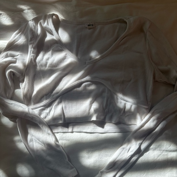 Garage white cropped long sleeve - Picture 1 of 2